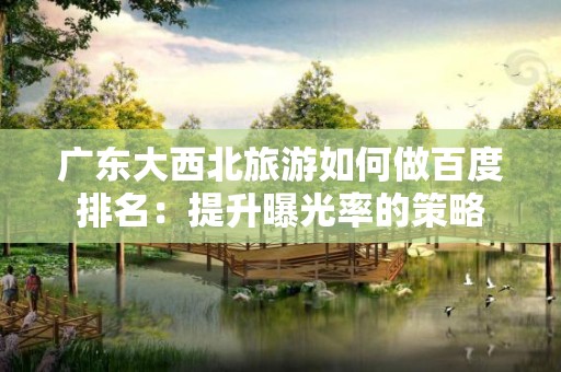 广东大西北旅游如何做百度排名：提升曝光率的策略