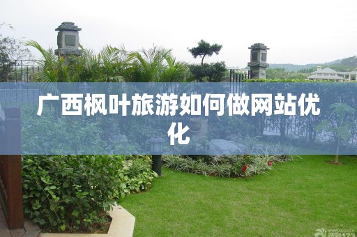 广西枫叶旅游如何做网站优化