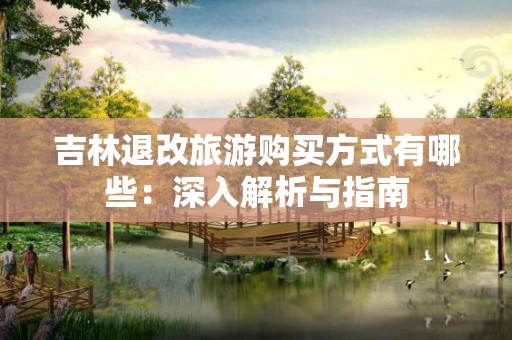 吉林退改旅游购买方式有哪些：深入解析与指南