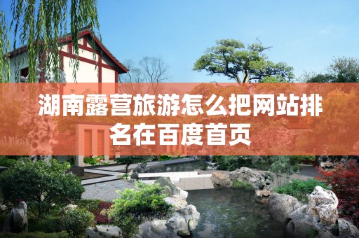 湖南露营旅游怎么把网站排名在百度首页