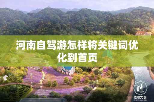 河南自驾游怎样将关键词优化到首页