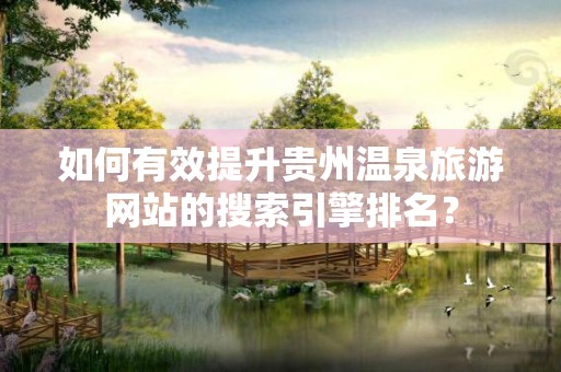 如何有效提升贵州温泉旅游网站的搜索引擎排名？