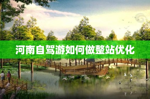 河南自驾游如何做整站优化