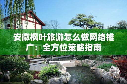 安徽枫叶旅游怎么做网络推广：全方位策略指南