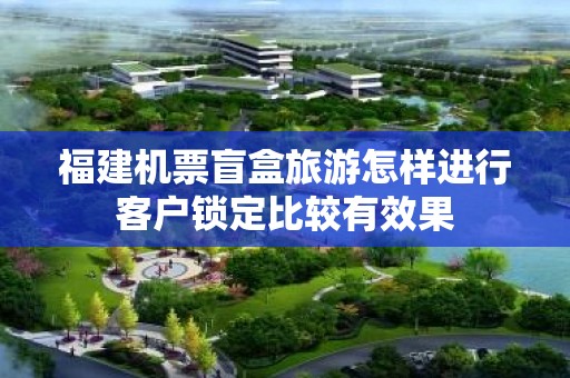 福建机票盲盒旅游怎样进行客户锁定比较有效果