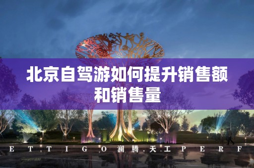 北京自驾游如何提升销售额和销售量