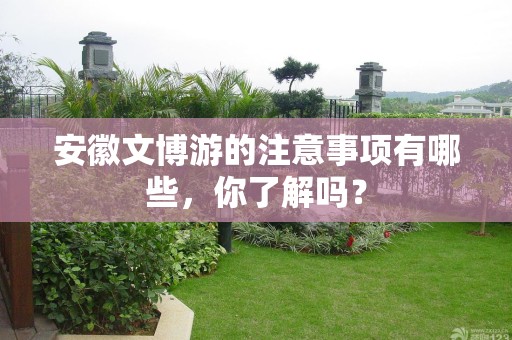 安徽文博游的注意事项有哪些，你了解吗？