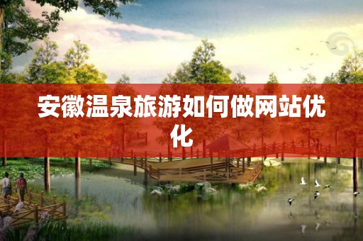安徽温泉旅游如何做网站优化