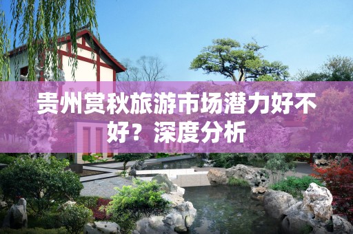 贵州赏秋旅游市场潜力好不好？深度分析