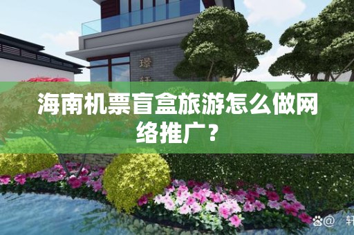 海南机票盲盒旅游怎么做网络推广？