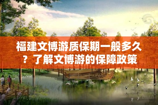 福建文博游质保期一般多久？了解文博游的保障政策