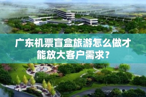 广东机票盲盒旅游怎么做才能放大客户需求？