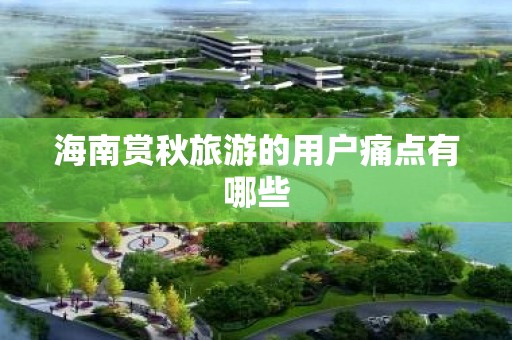 海南赏秋旅游的用户痛点有哪些
