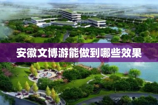 安徽文博游能做到哪些效果