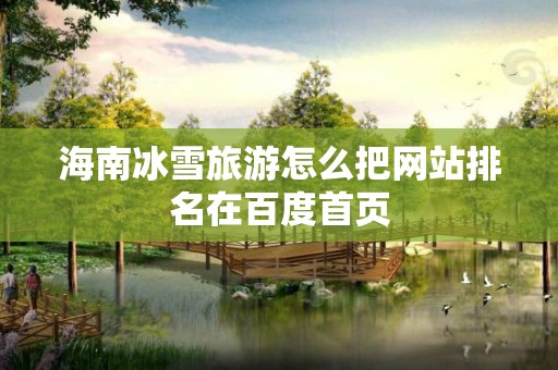 海南冰雪旅游怎么把网站排名在百度首页