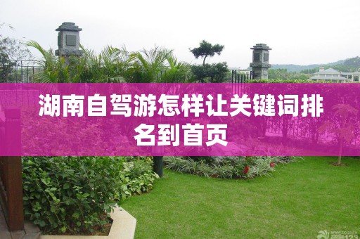 湖南自驾游怎样让关键词排名到首页
