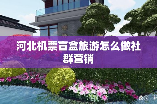 河北机票盲盒旅游怎么做社群营销