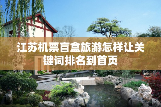江苏机票盲盒旅游怎样让关键词排名到首页