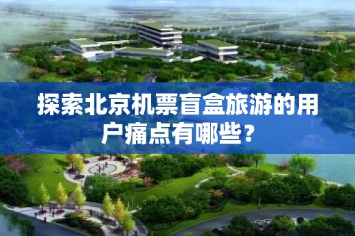 探索北京机票盲盒旅游的用户痛点有哪些？