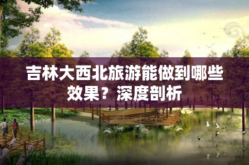 吉林大西北旅游能做到哪些效果？深度剖析