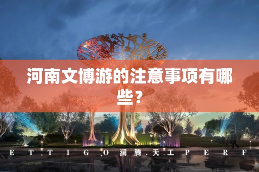 河南文博游的注意事项有哪些？