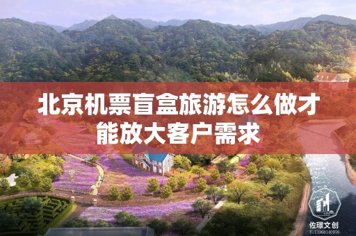北京机票盲盒旅游怎么做才能放大客户需求