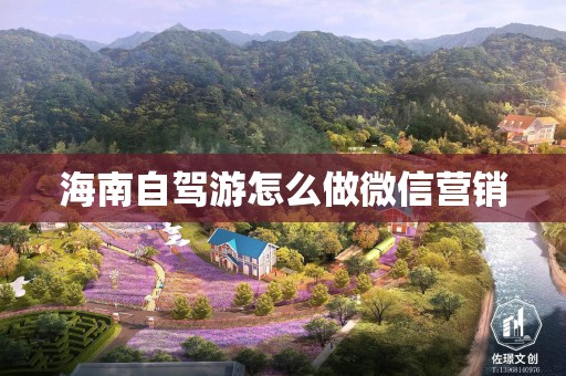 海南自驾游怎么做微信营销