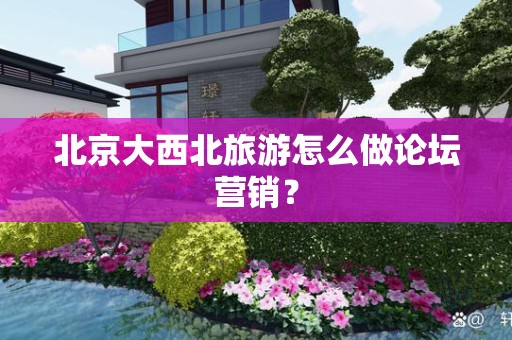 北京大西北旅游怎么做论坛营销？